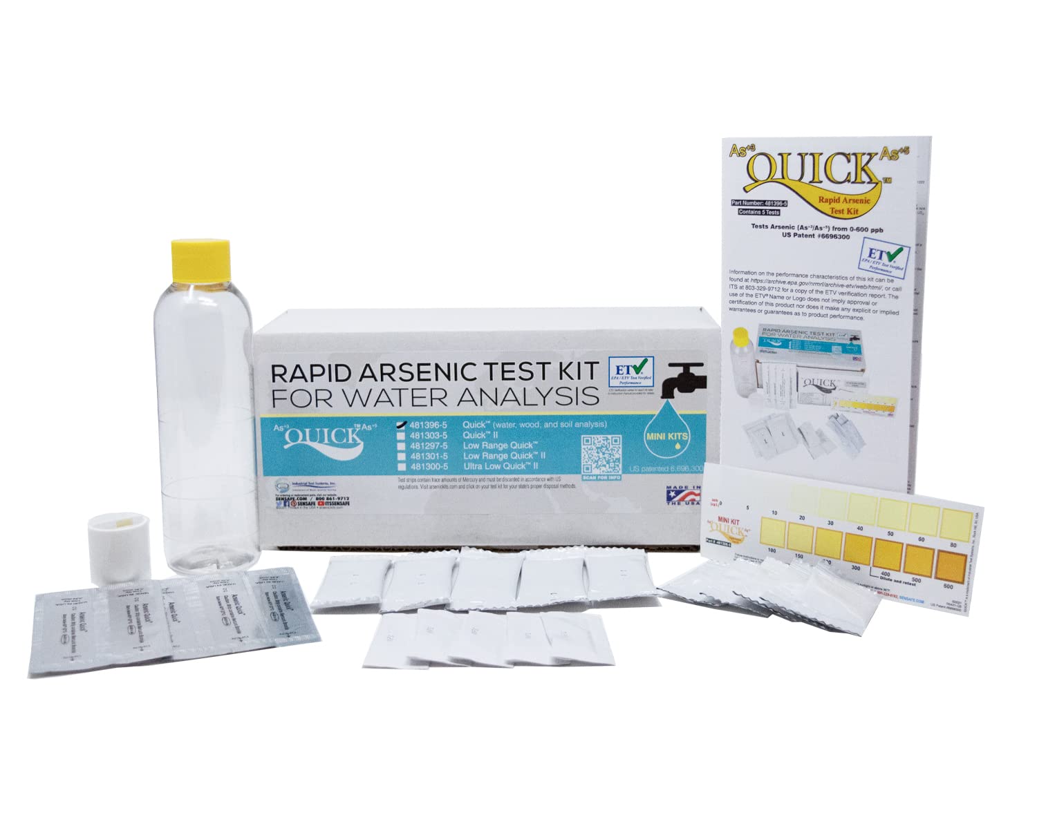 Industrial Test Systems Quick 481396-5 Arsenic for Water Quality Testing, 5 Tests