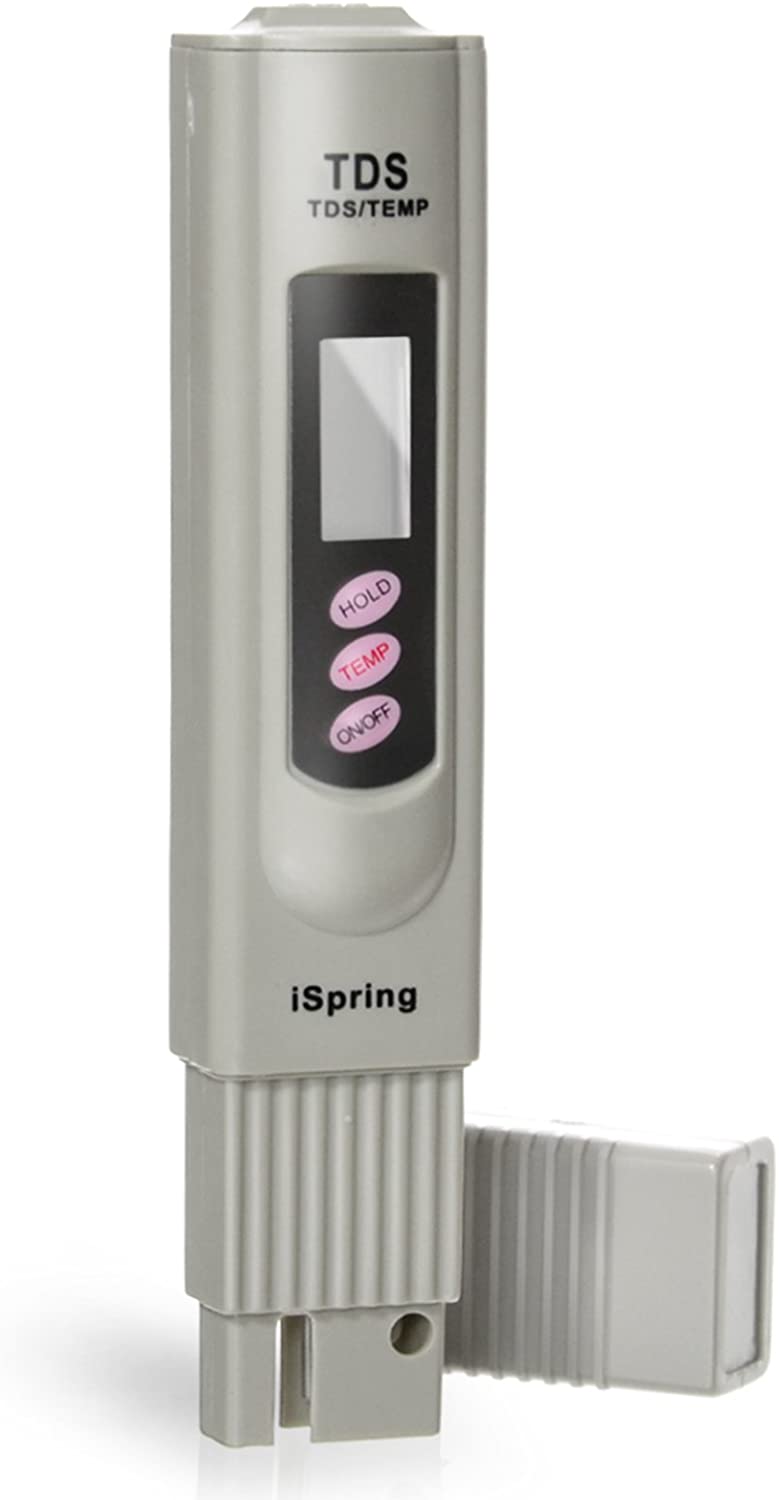 iSpring TDS & Temperature 3-Button Digital Water Quality Test Meter