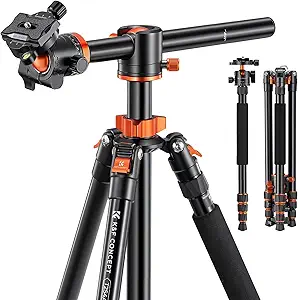 K&f Concept Camera Tripod 72 Inch Portable Magnesium Aluminium Monopod 4 Section Professional Tripods With 360 Degree Ball Head Quick Release Plate for Canon Nikon Sony DSLR Cameras DV Black tripod