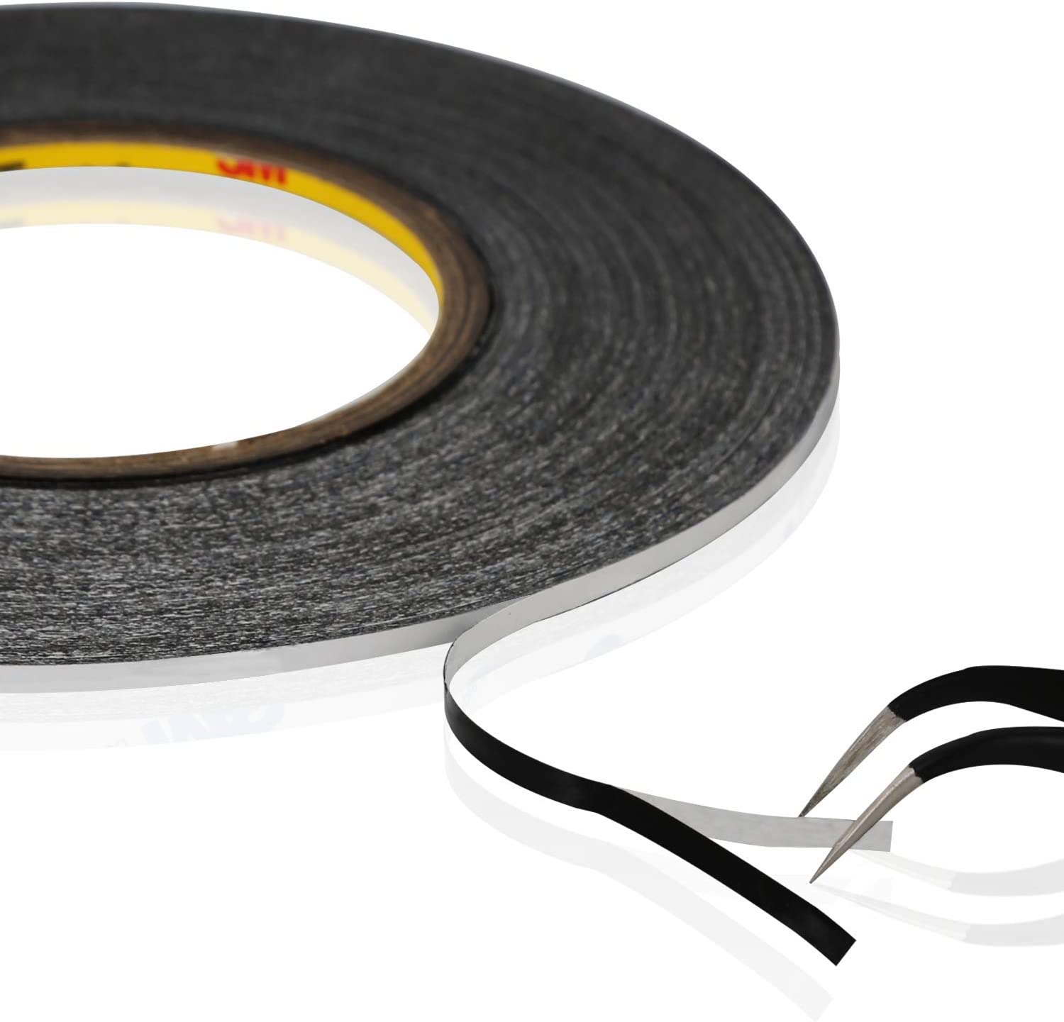Kaisiking 2mm Phone LCD Repair Adhesive Tape with 1 Tweezers for Cell Phone, iPad, Tablets, Laptops, Camera