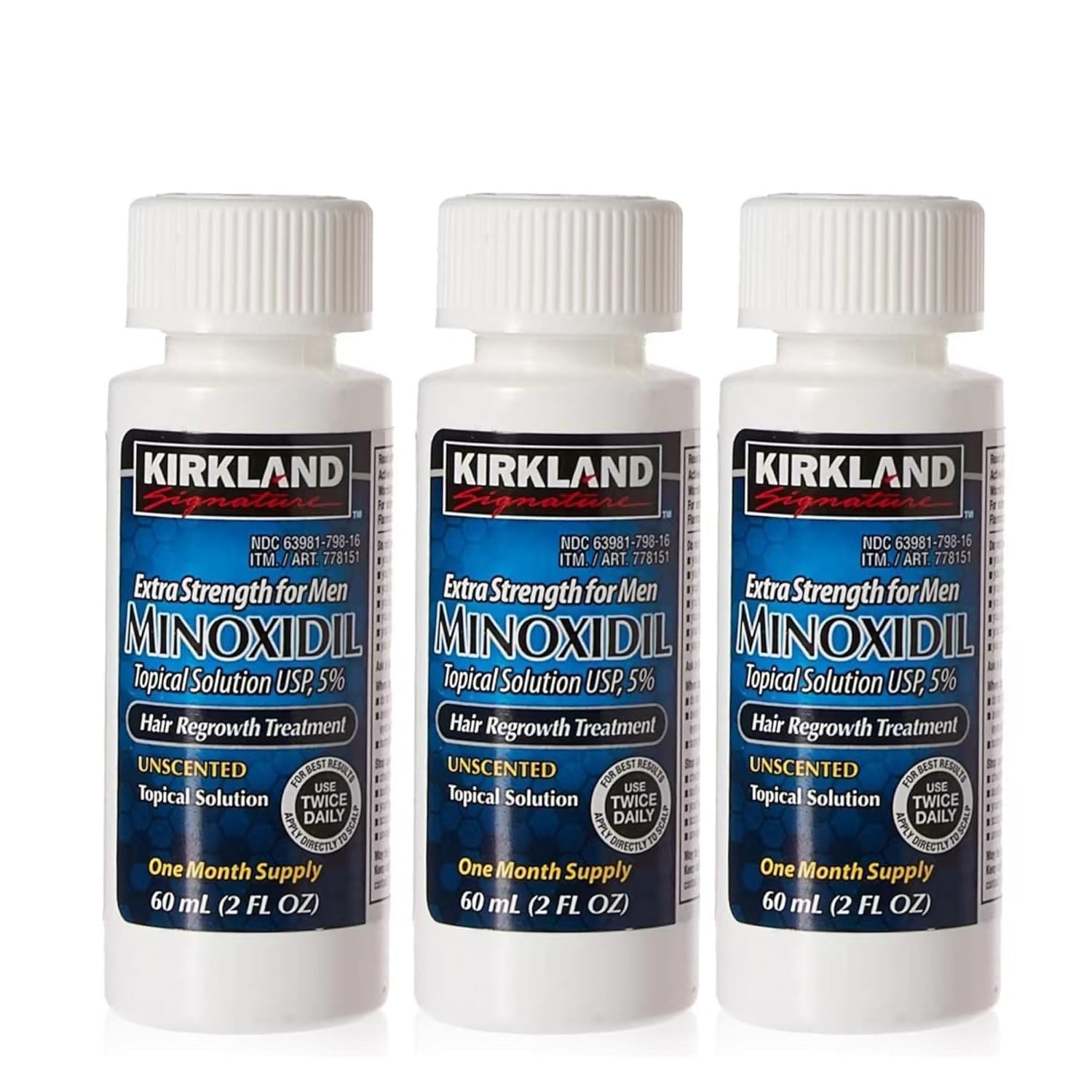 Kirkland Minoxidil 5% Hair Regrowth Treatment (3 Month Supply)