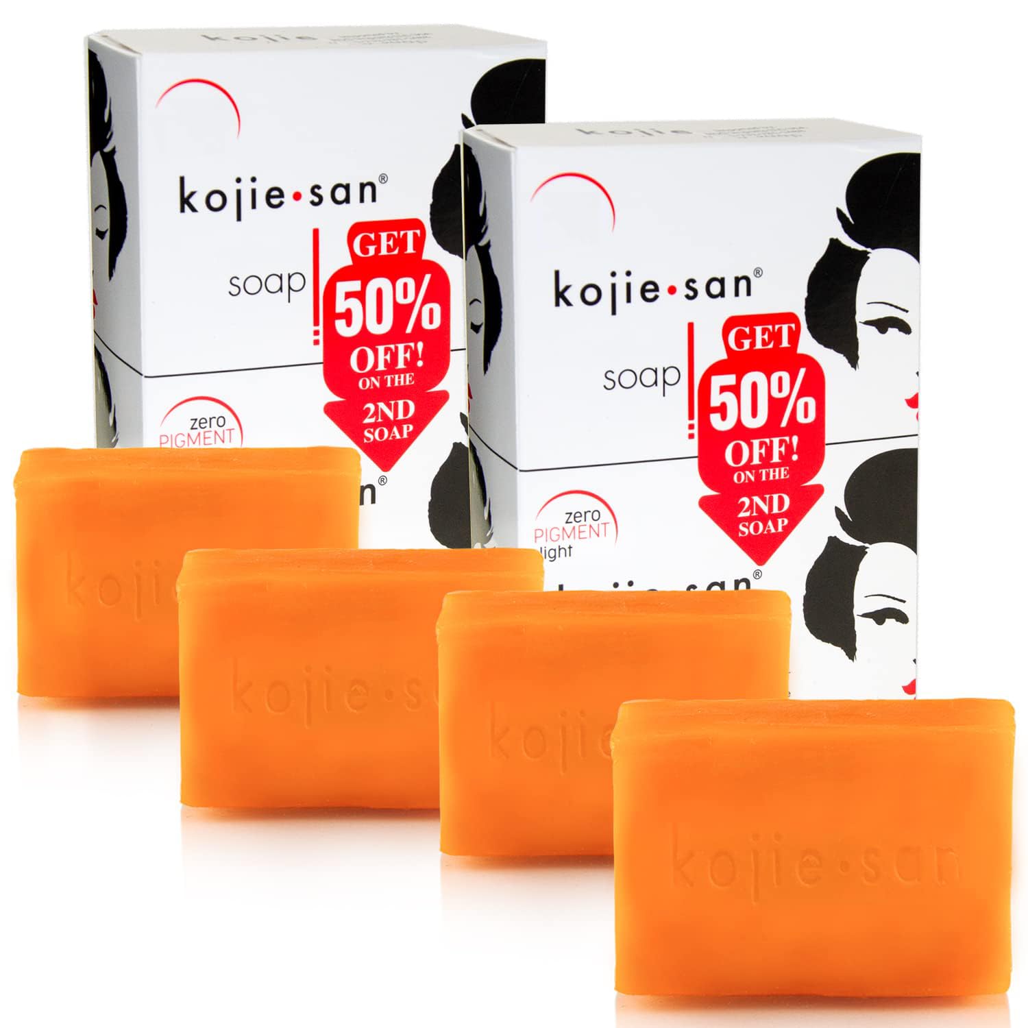 Original Kojie San Facial Beauty Soap - 4 x 135g Bars