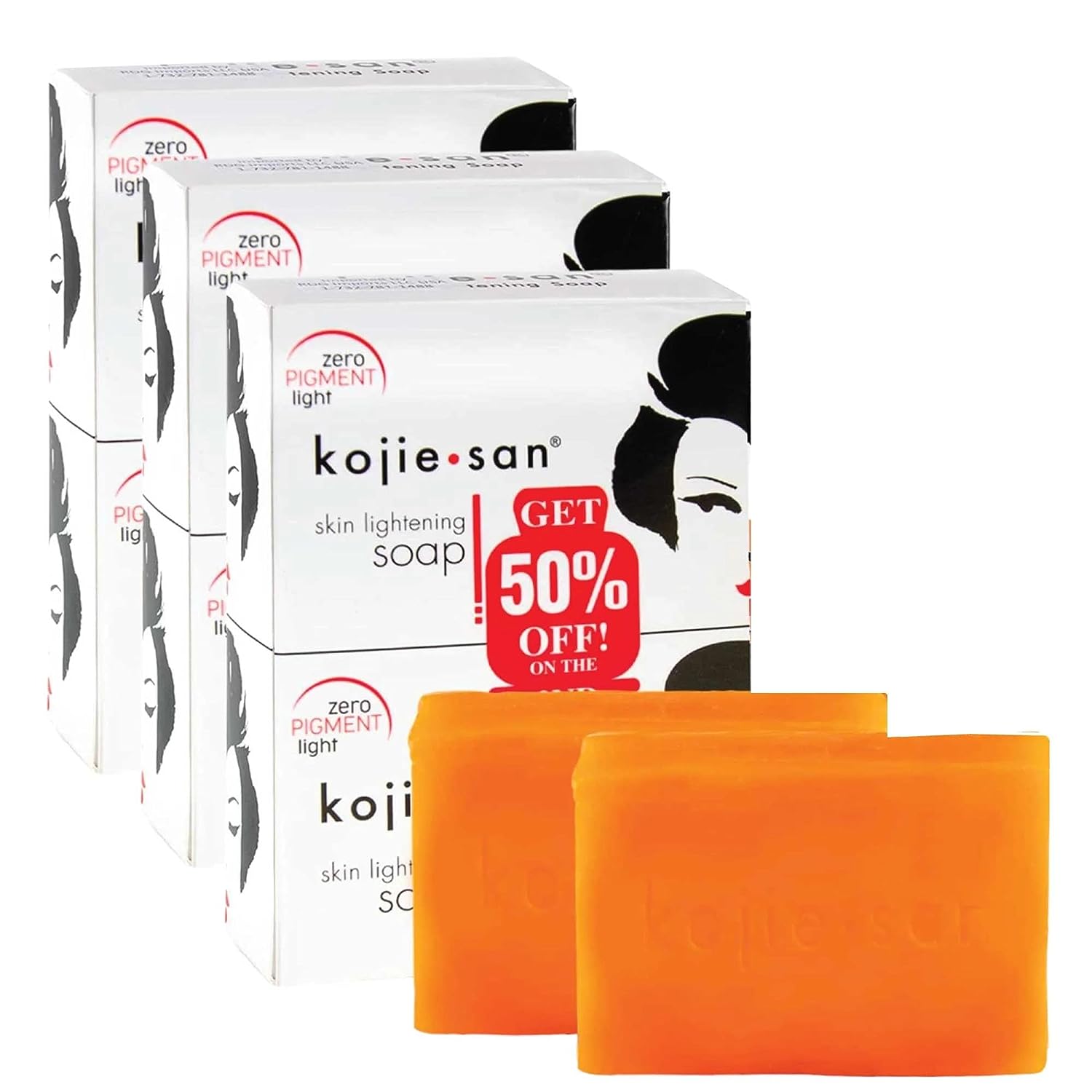 Natural Skin Brightening with Kojie San Soap, Original Kojic Acid Soap for Skin Brightening, Pack of 6 - 135g Bars