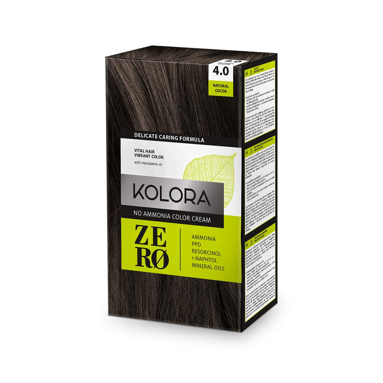 KOLORA ZERO Hair Dye 4.0 Natural Cocoa Brown