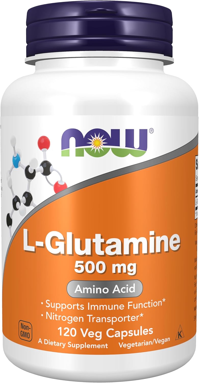 NOW Foods L-Glutamine 500mg, 120 Capsules