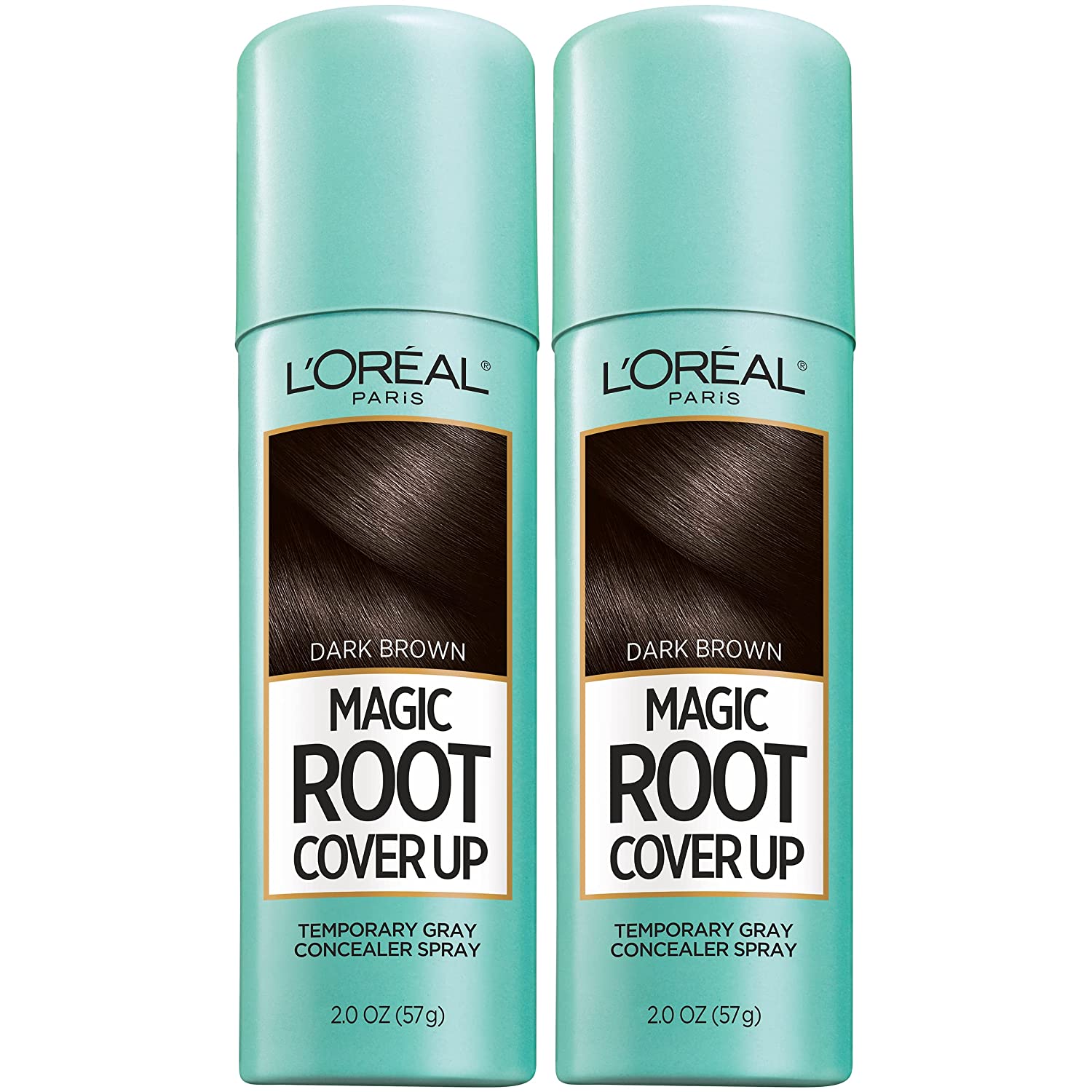 L Oreal Paris Hair Color Root Cover Up Hair Dye, Dark Brown, (Pack of 2) - 2 Oz (57g)