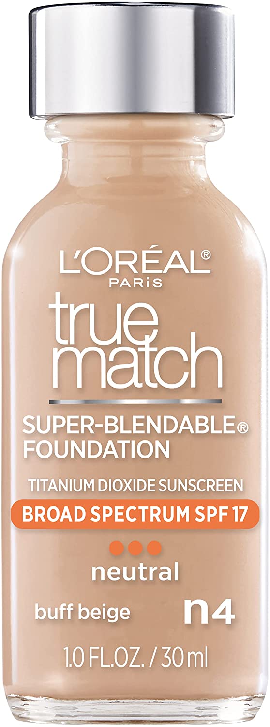L Oreal Paris True Match Super-Blendable Makeup, Buff Beige N4, 1 fl. oz (30ml)