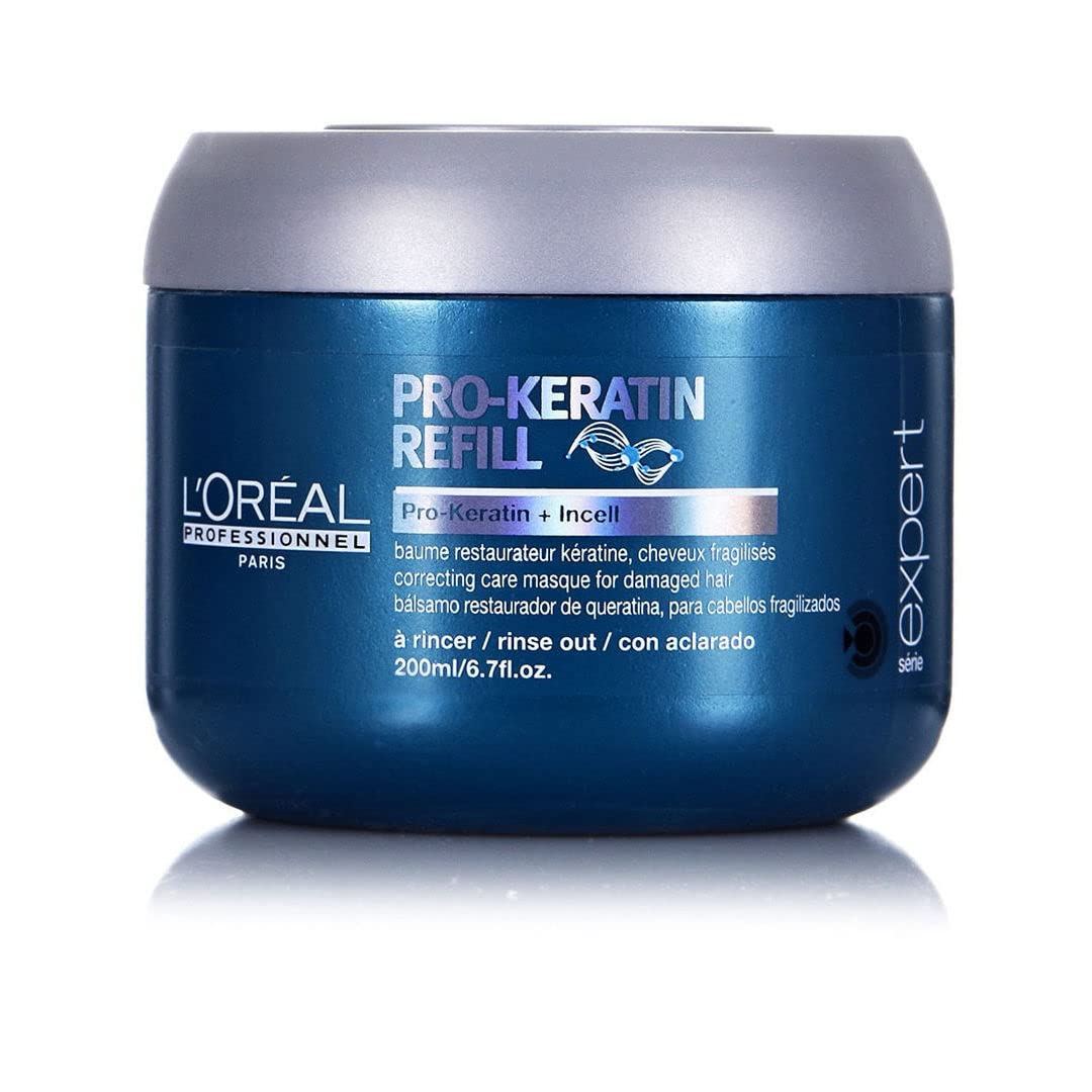 L'Oreal Serie Expert Pro Keratin Refill Correcting Care Mask for Unisex, 6.7 Oz (200ml)