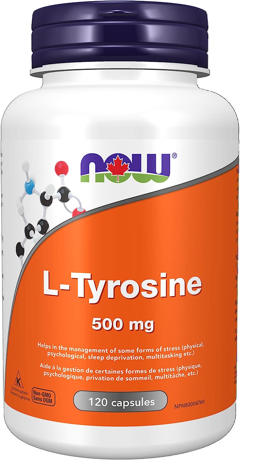 L-Tyrosine 500 mg - Enhance Cognitive Function & Mental Performance, 120 Caps