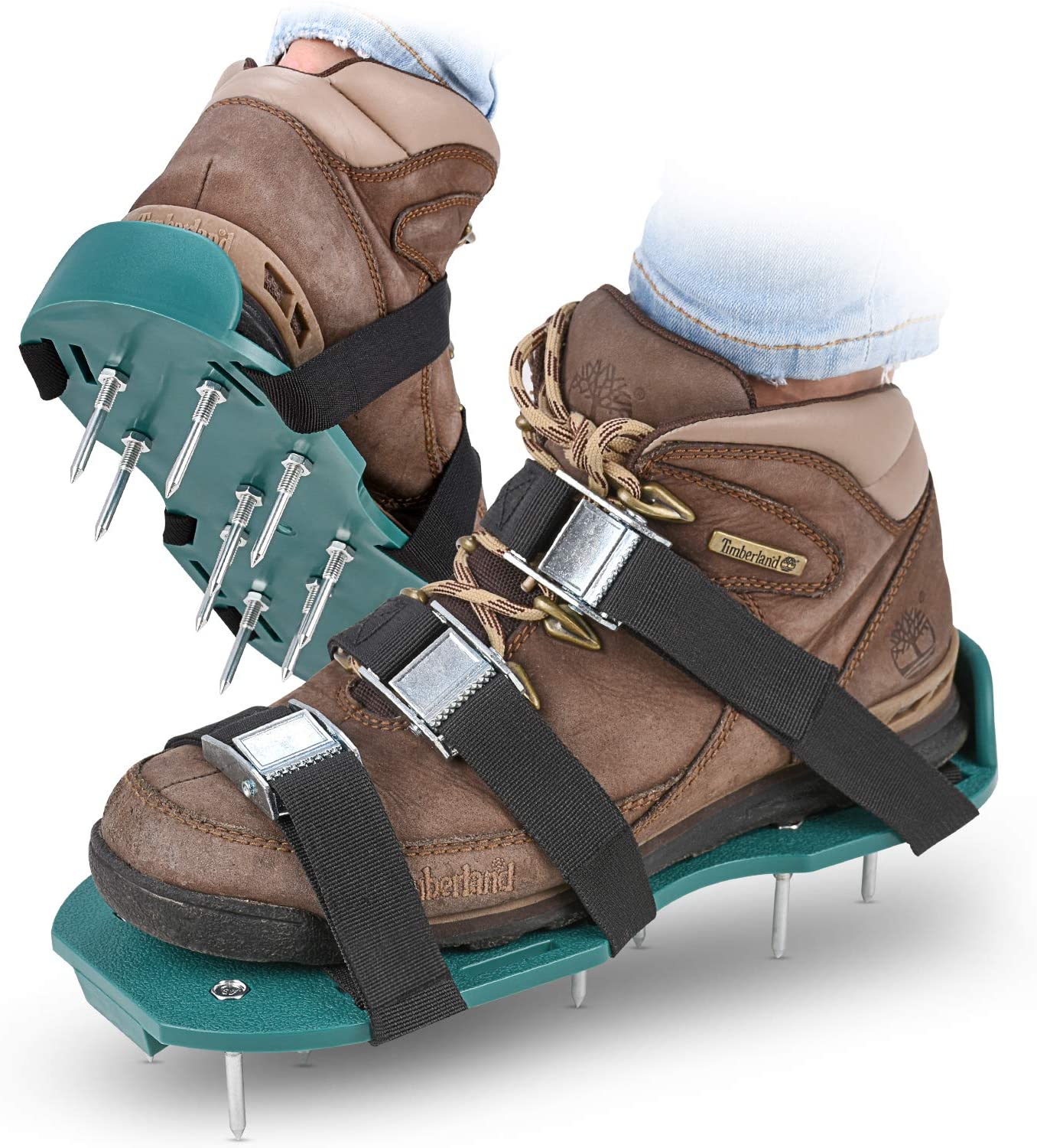 Lawn Aerator Shoes - Spiked Shoes for Lawn Care - One Size Fits All