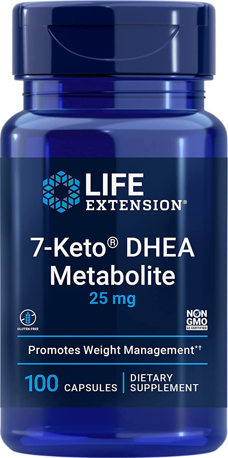 Life Extension 7 Keto DHEA 25 Mg Capsules, 100-Count