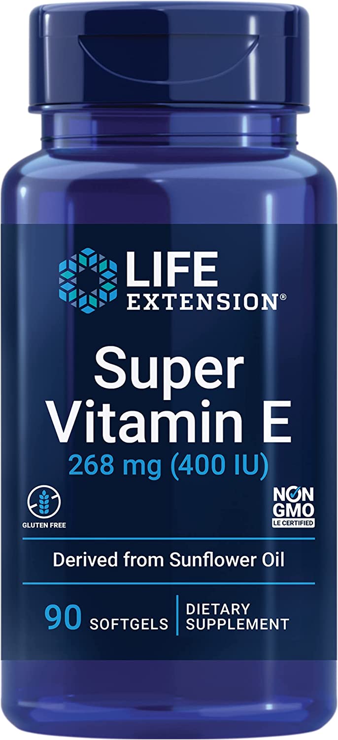 Life Extension Natural Vitamin E, 400 IU - 90 Softgels