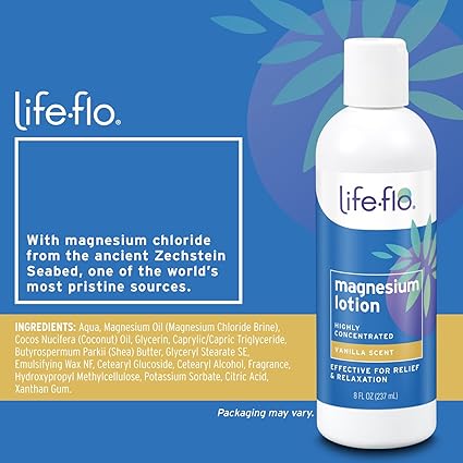Magnesium Lotion Life Flo Health Products 8 oz Liquid