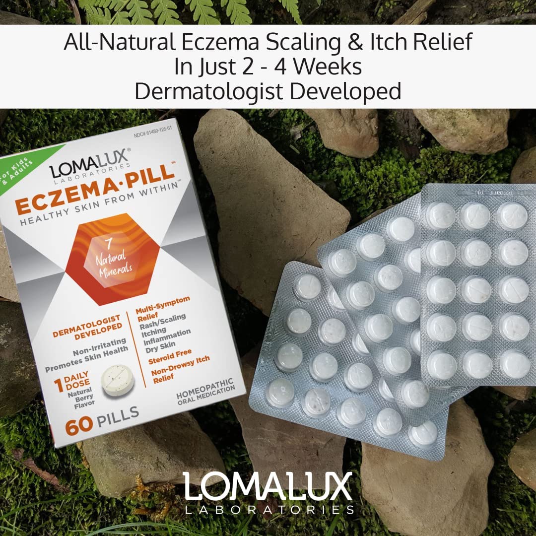 Loma Lux Eczema Pill Healthy Skin with 7 Natural Minerals Prevents Eczema Scaling Inflammation Itchi