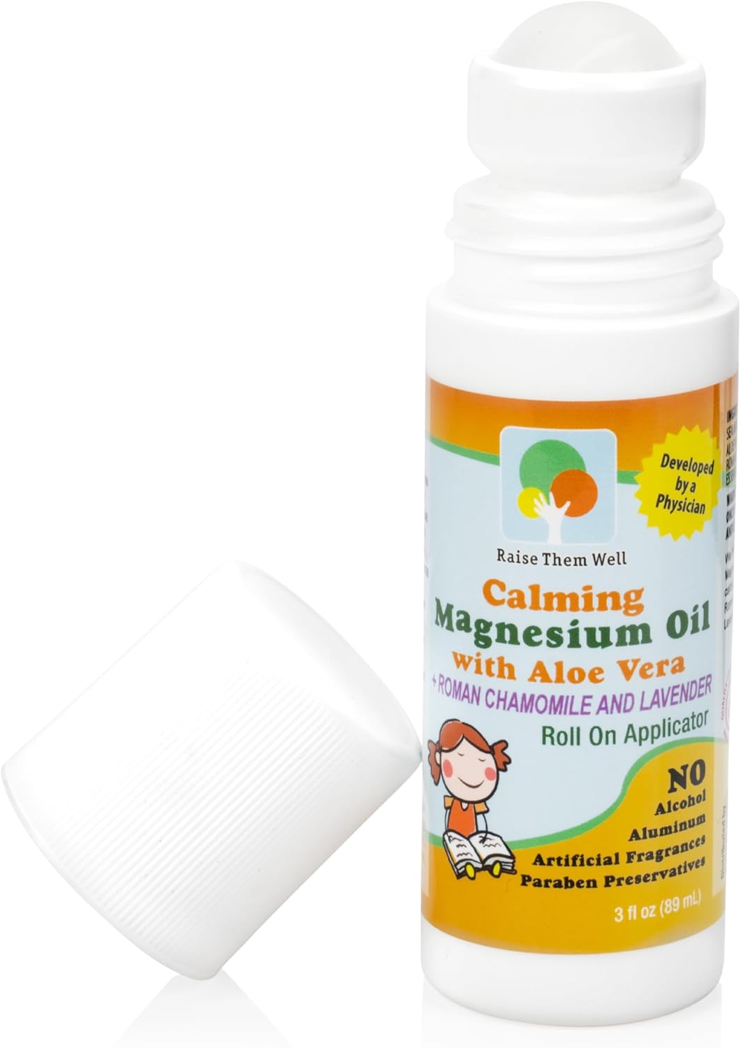 Magnesium Oil Roller for Kids Roman Chamomile & Lavender - 3 Fl Oz