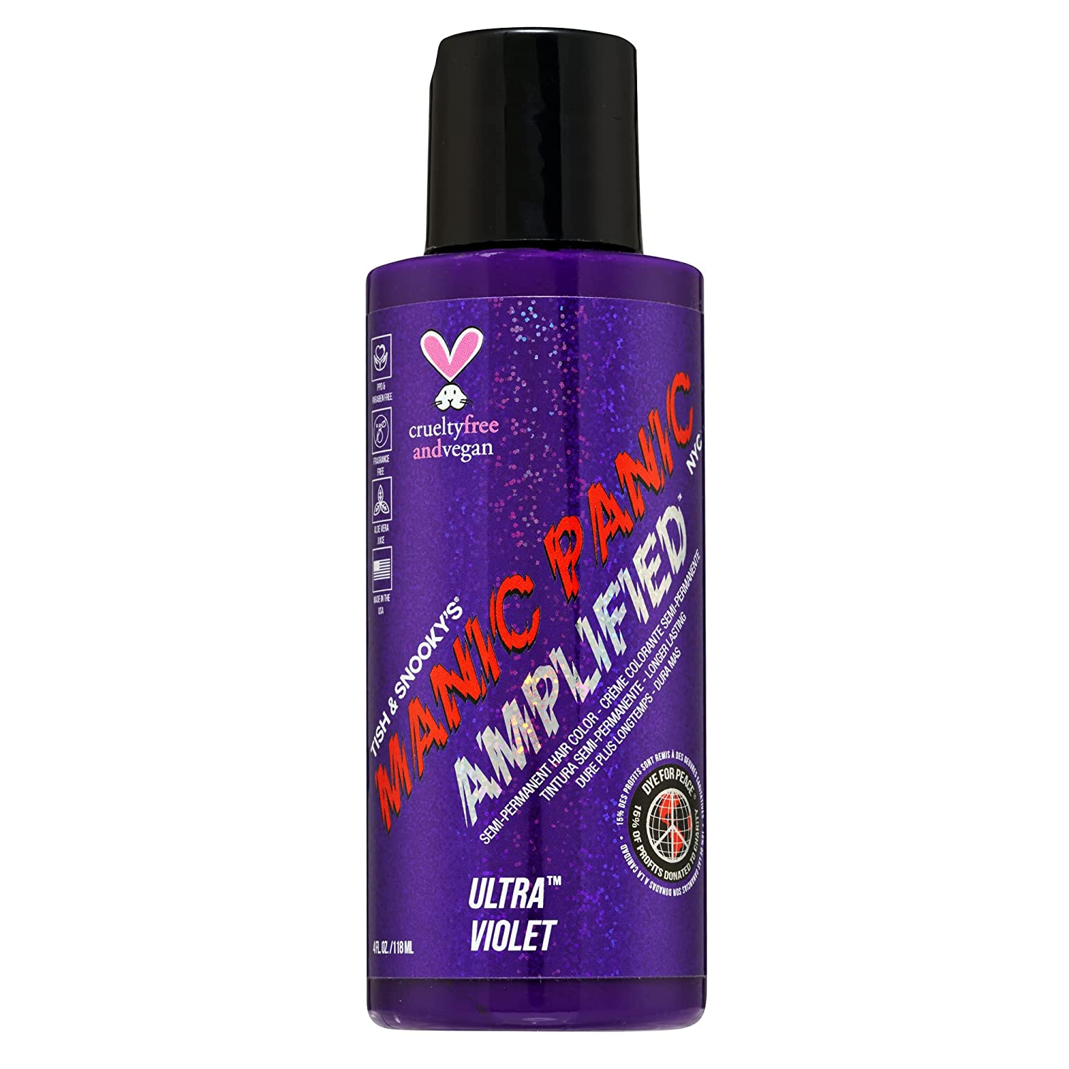 Manic Panic Amplified Hair Color, Ultra Violet - 4 Fl.Oz (118ml)