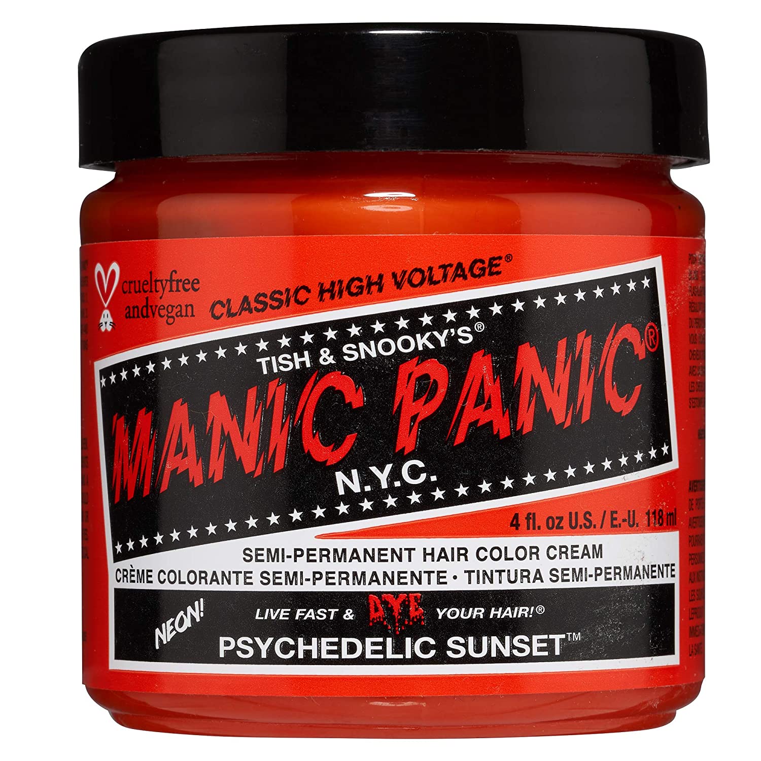 MANIC PANIC Psychedelic Sunset Hair Dye Classic Cream - 4 Fl oz.(118ml)