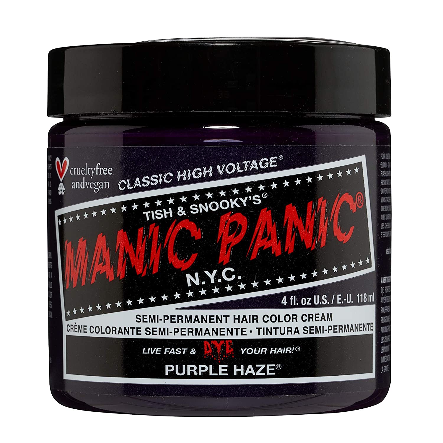 MANIC PANIC Purple Haze Hair Dye Classic Cream - 4 Fl oz.(118ml)