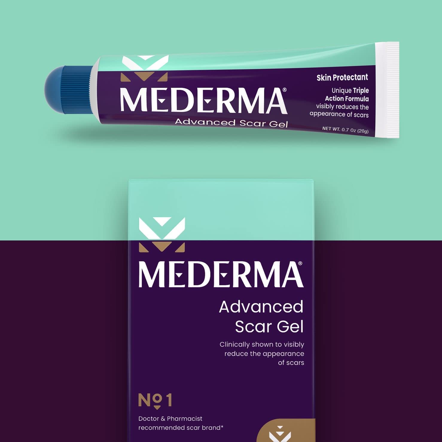 Mederma Advanced Scar Gel 0.7oz (1x Daily) Imported Scar Care Gel (For Old & New Scar Appearance—Smooth, Softer-Looking Skin)