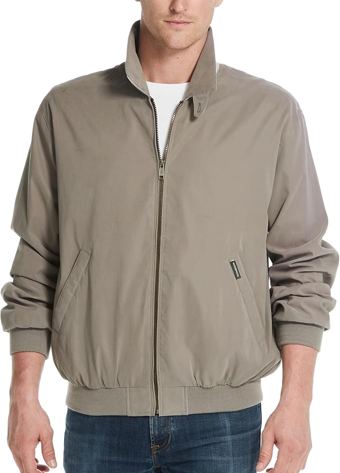 Weatherproof Men’s Golf Jacket - Lightweight Water-Resistant Microfiber Windbreaker, Classic Fit for Golf & Casual Wear