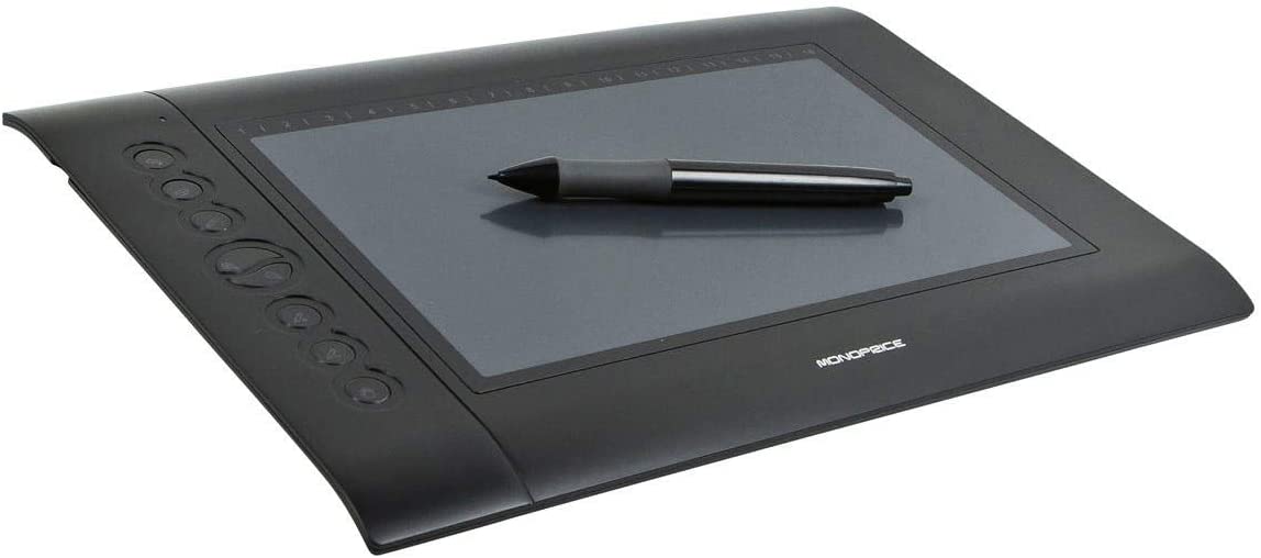 Monoprice 110594 10 x 6.25-inch Graphic Drawing Tablet (4000 LPI, 200 RPS, 2048 Levels),10" x 6.25" 5080 LPI, Black