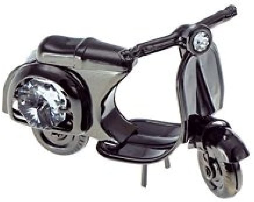 Swarovski Crystals Components Motor Scooter Black Plated Metal Figurine