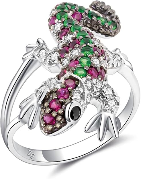 Muro Salamander Ring – 925 Sterling Silver, Cubic Zirconia, Premium Imported Statement Jewelry (For Gifting & Everyday Elegance)