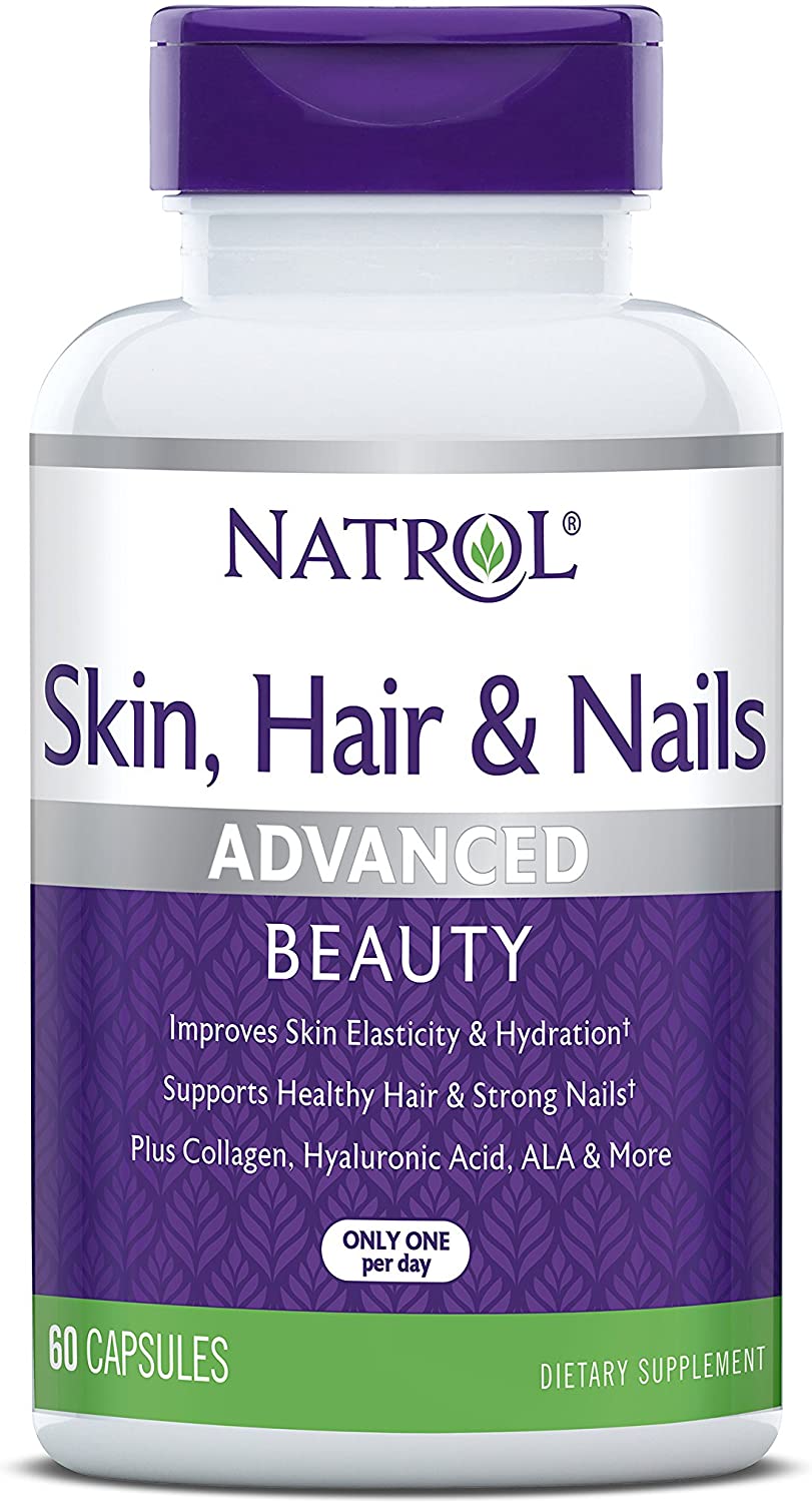 Natrol Skin, Hair and Nails Advanced Beauty Capsules, 5000mcg Biotin - 60 Capsules
