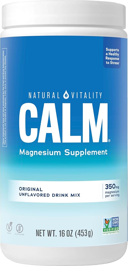 Natural Vitality Natural Calm Magnesium Anti Stress, Orignal, 16 oz