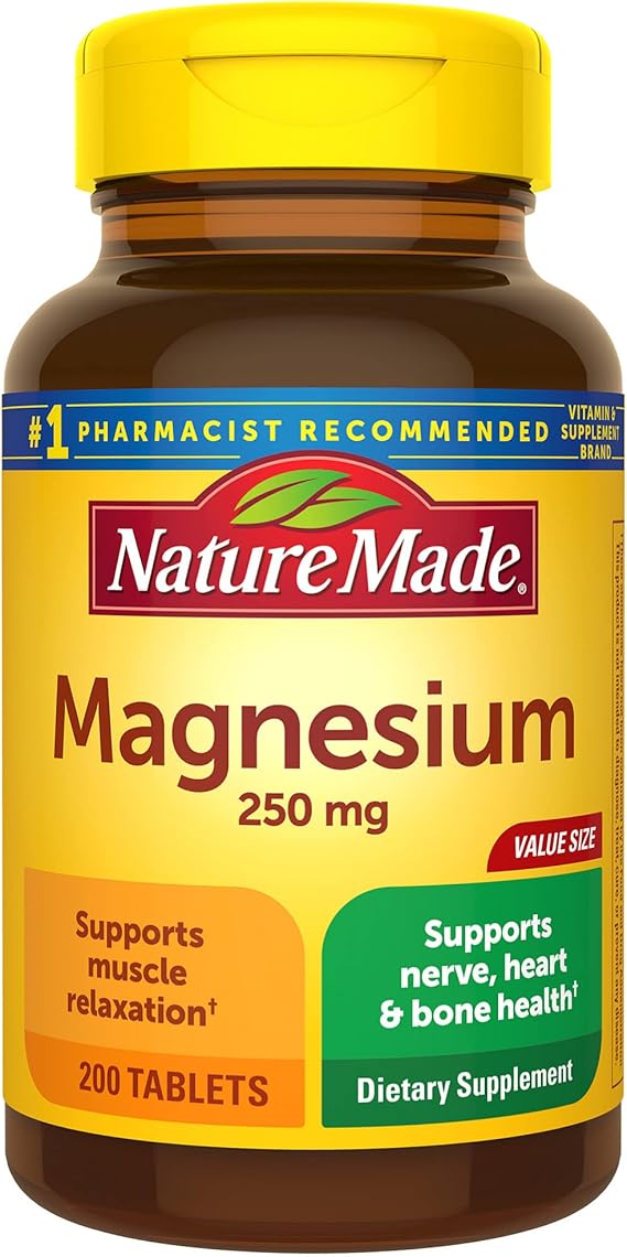 Nature Made Magnesium 250mg, 200 Tablets
