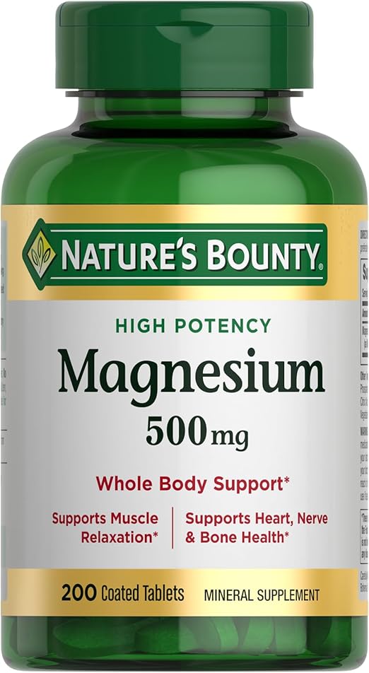 Nature s Bounty Magnesium 500 mg, 200 Tablets