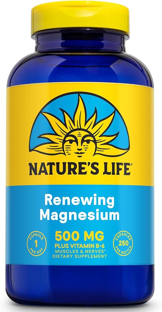 Nature s Life Magnesium Capsules, 500Mg, 250 Count
