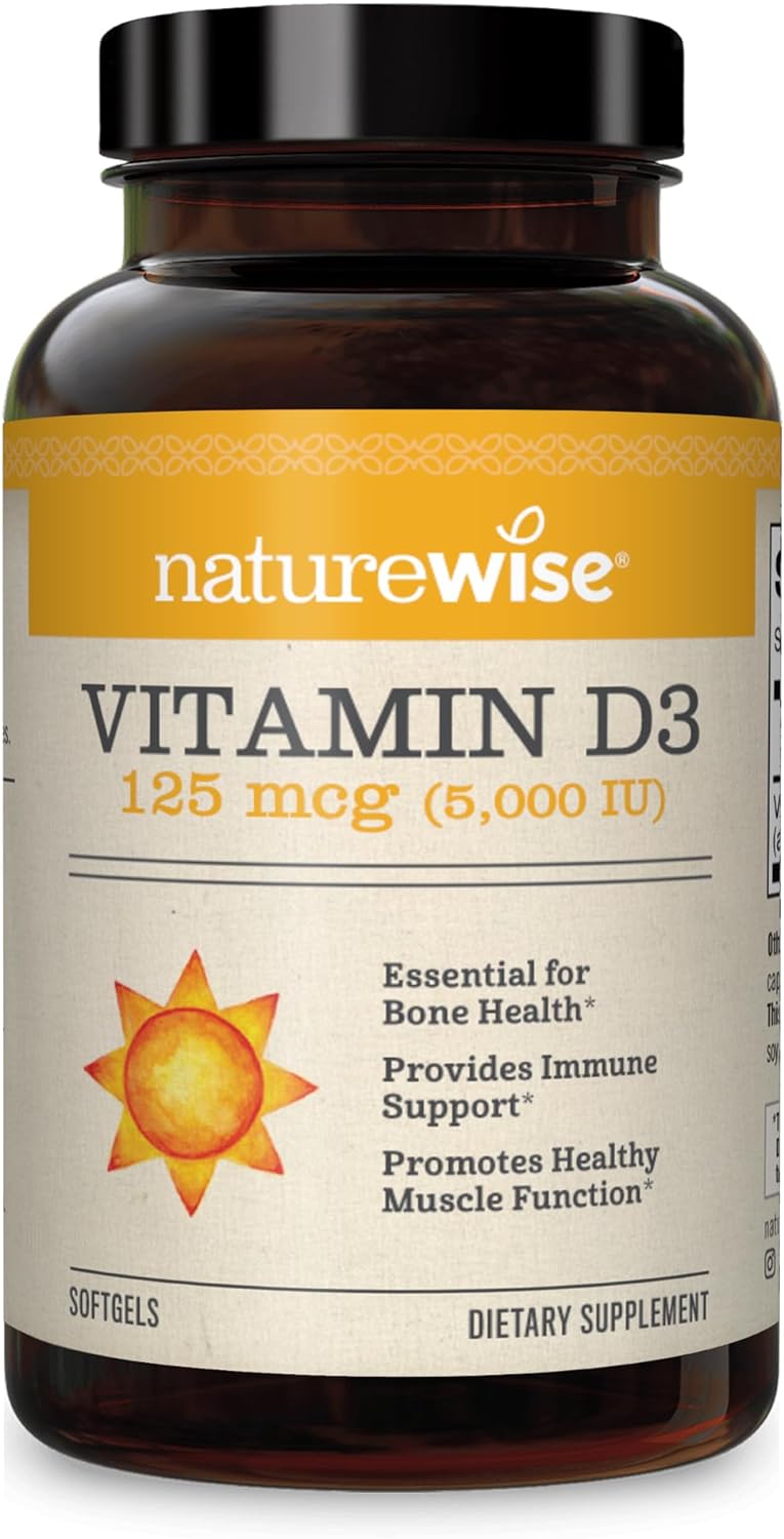 NatureWise Vitamin D3 5000iu (125 mcg) Mini Softgels – 1 Year Supply for Immune Support, Bone & Muscle Health – Imported USA | Amazon Pakistan Online Shopping