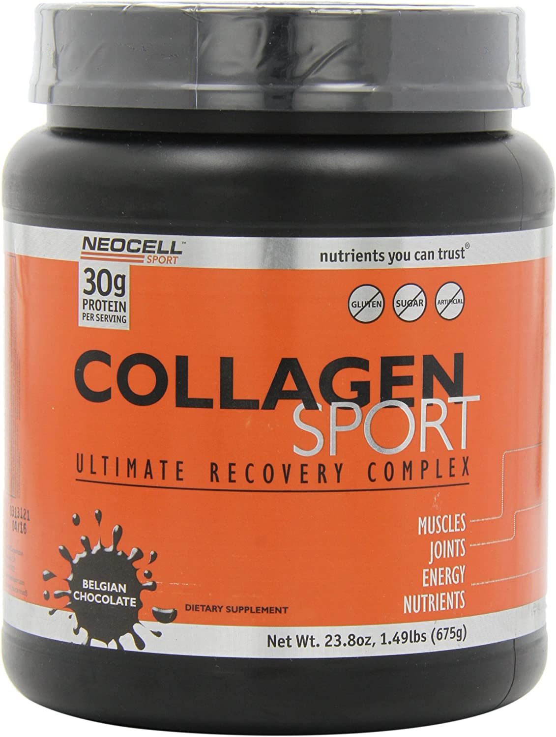 Neocell Collagen Sport Whey IsolateComplex, 30 grams Protein per Serving, Belgium Chocolate - 23.8 Ounce (675g)