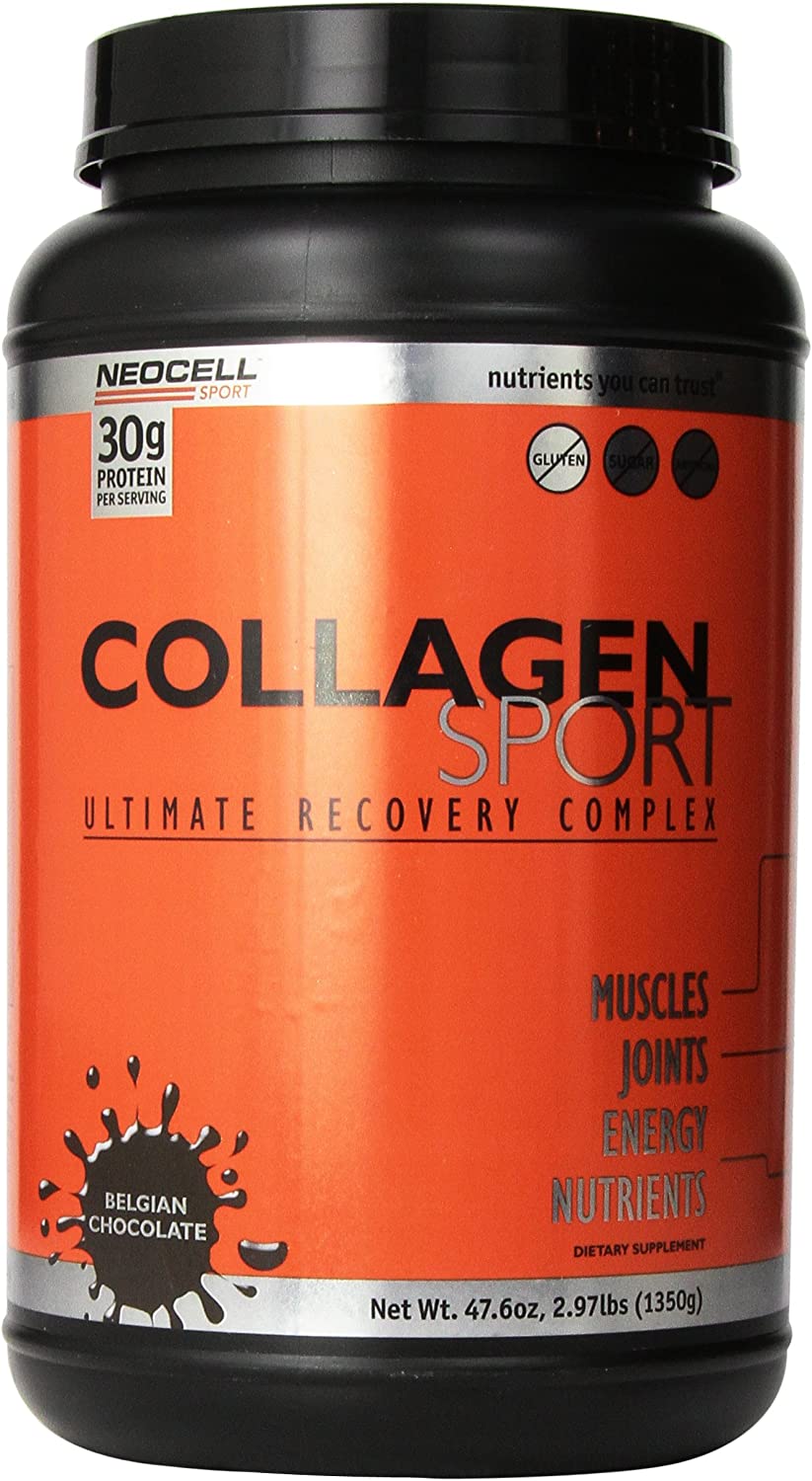 Neocell Collagen Sport Whey Protein, Belgian Chocolate, 47.6 Ounce (1,350g)