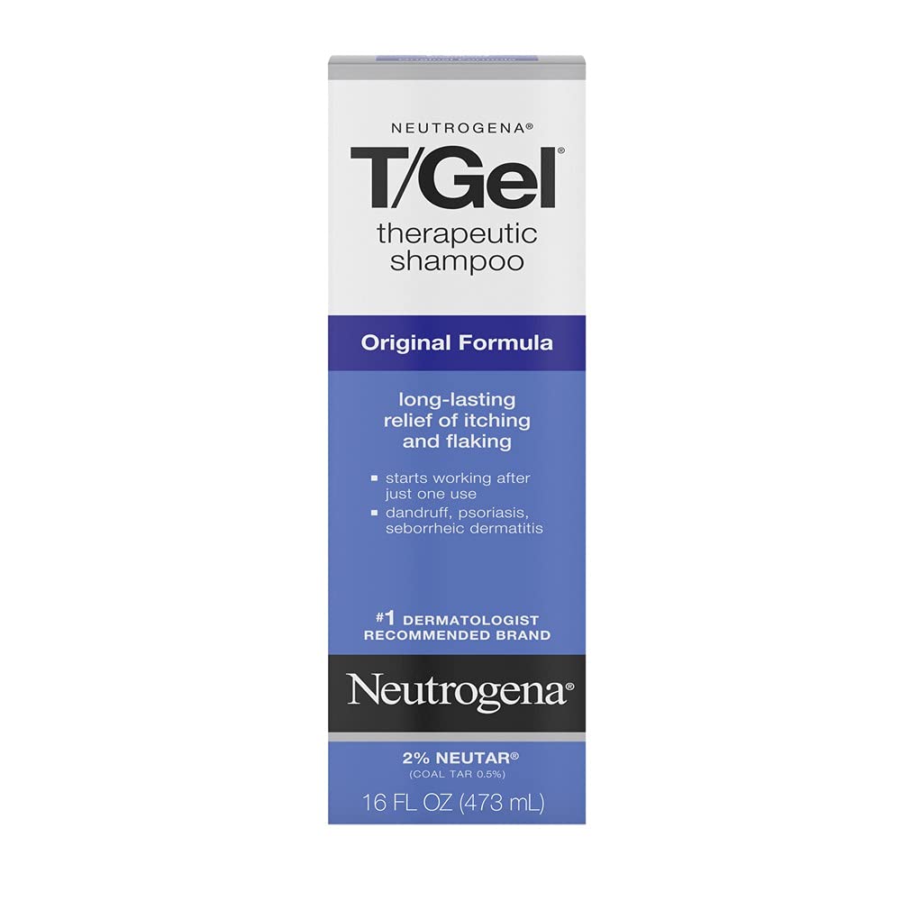 Neutrogena T/Gel Therapeutic Shampoo Original Formula, Anti-Dandruff Treatment for Long-Lasting Relief of Itching and Flaking Scalp as a Result of Psoriasis and Seborrheic Dermatitis - 16 Fl.Oz (473ml)