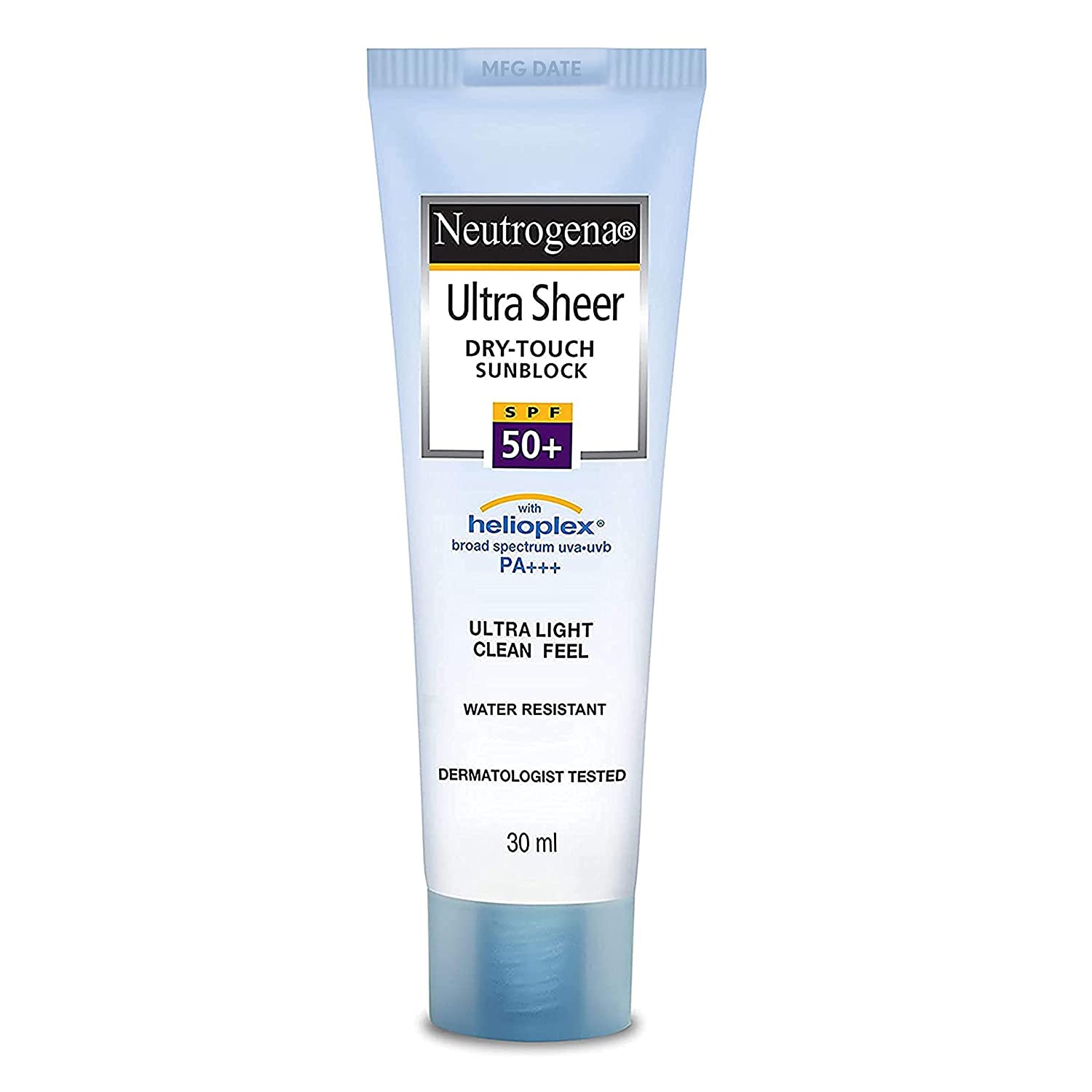 Neutrogena Ultra Sheer Dry Sunblock, SPF 50+ Ultra light, for oily and dry skin - 1.1 Fl.Oz (30ml)