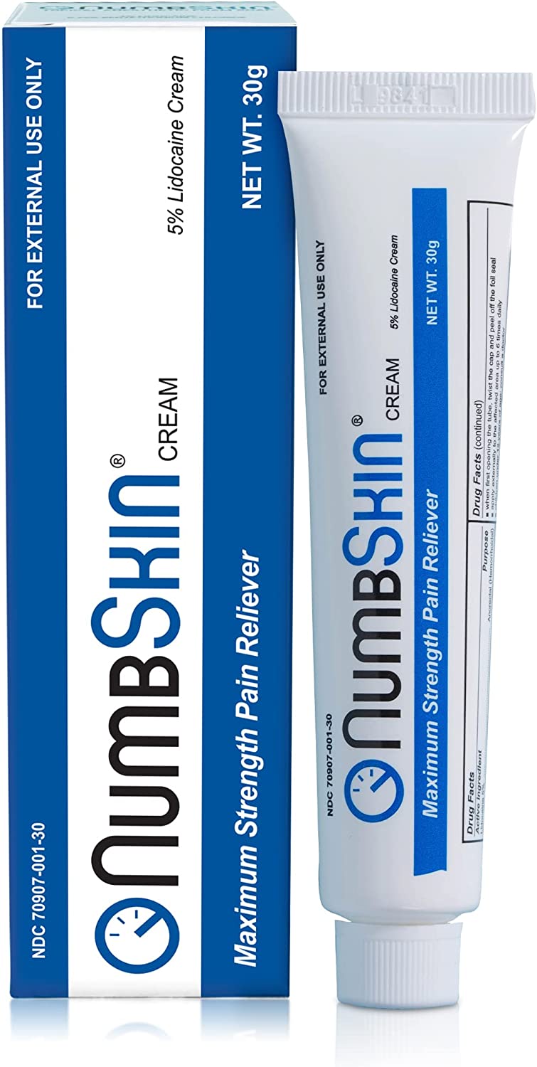 New Numbskin Numbing Cream 5% Lidocaine Topical Anesthetic– Fast Acting Tattoo Numbing Cream for Deep Pain Relief & Numbing Cream - 1 Oz (30g)