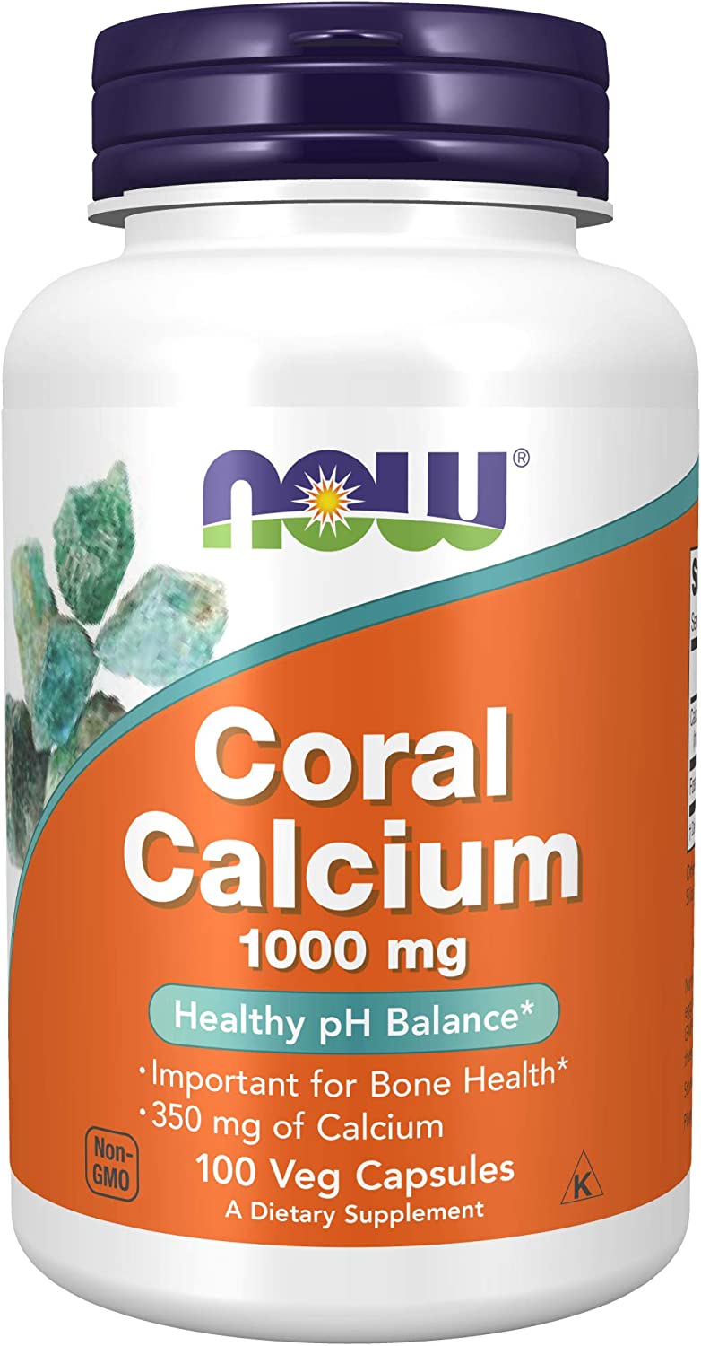 NOW Coral Calcium 1000 mg,100 Veg Capsules