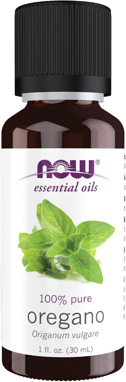 NOW Essential Oils, Oregano Oil, Comforting Aromatherapy Scent, Steam Distilled, 100% Pure, Vegan, Child Resistant Cap, 1-Ounce