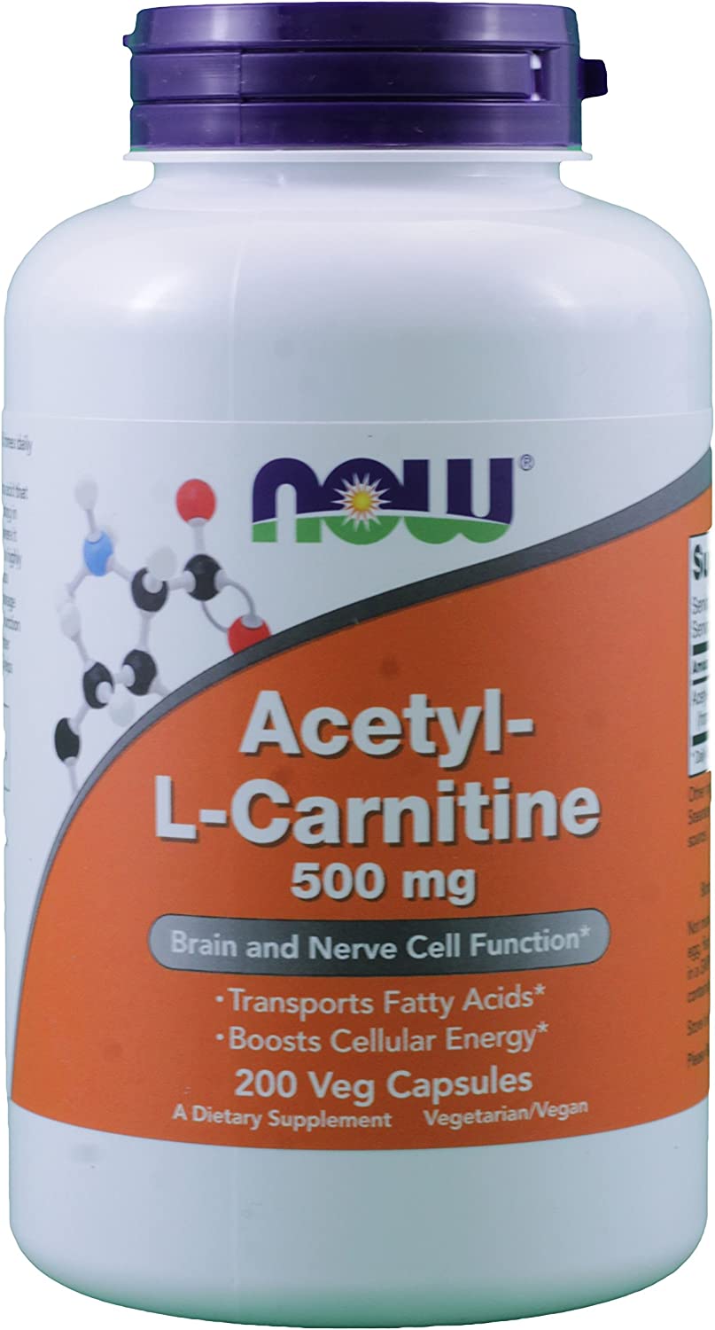 Now Foods Acetyl-L Carnitine 500 mg - 200 Vcaps