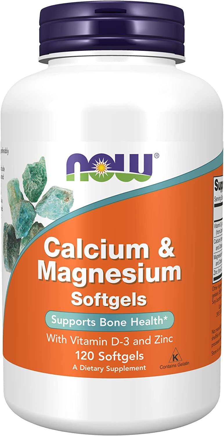 NOW Foods Calcium/Magnesium Plus Vitamin D and Zinc - 120 Softgels