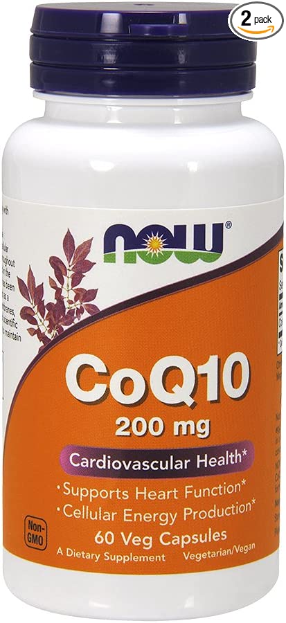 Now Foods CoQ10 200mg - 60 VegiCaps (Pack Of 2)