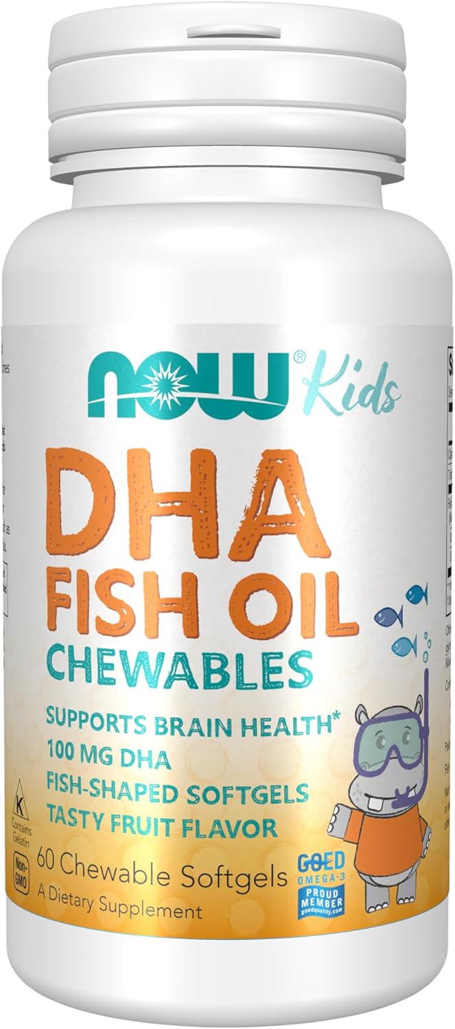 NOW Foods DHA Kids 100 mg - Brain Health Supplement for Pakistani Kids