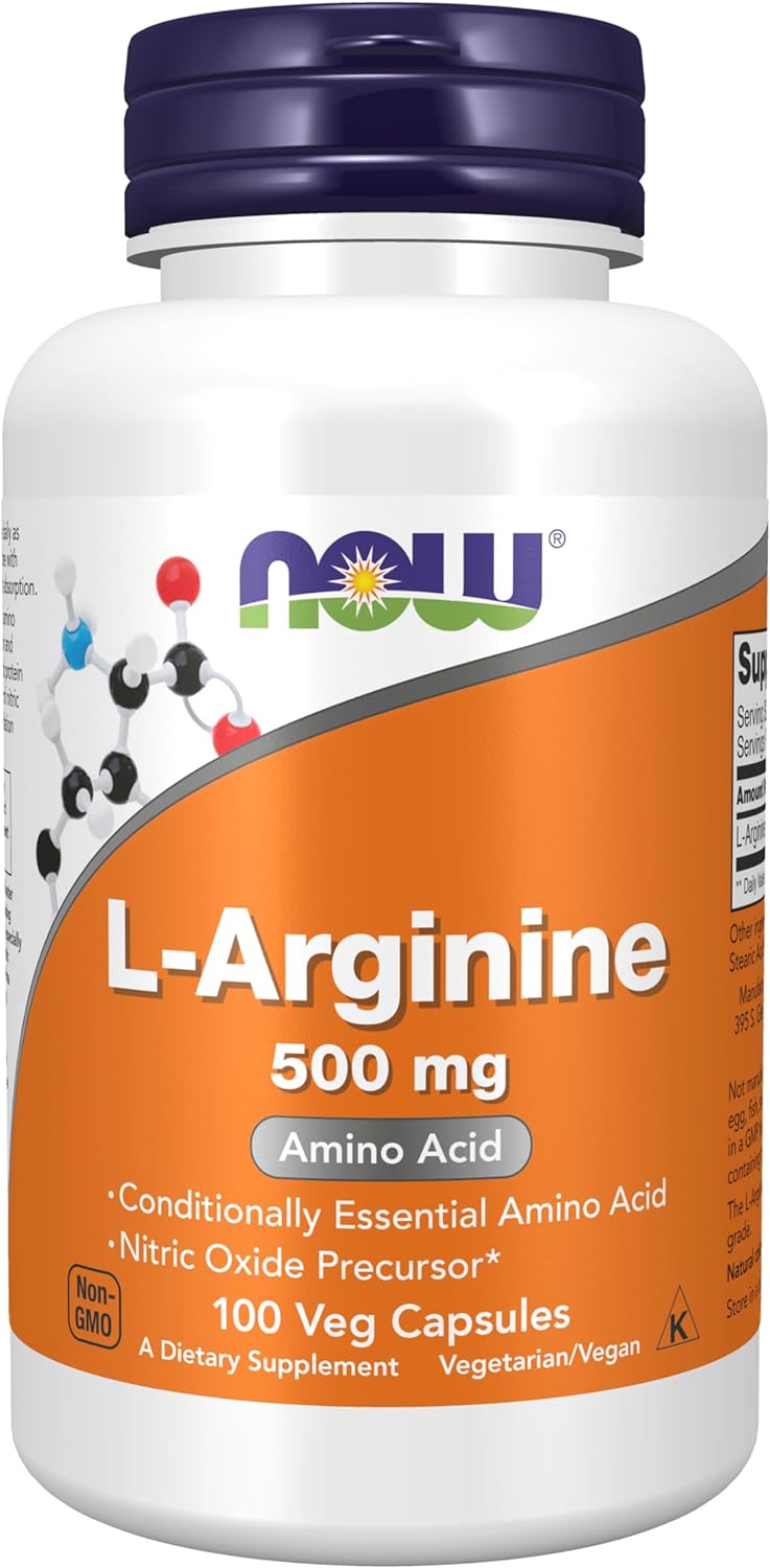 NOW Foods L-Arginine 500mg, 100 Capsules