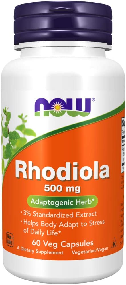 Now Foods Rhodiola Rosea: Natural Stress Relief and Energy Boost, 60 Capsules