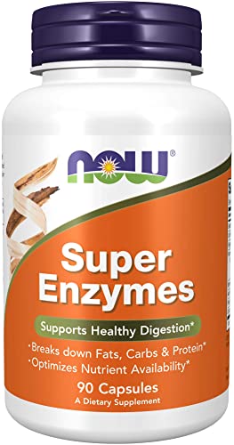 NOW Supplements, Super Enzymes, Formulated with Bromelain, Ox Bile, Pancreatin and Papain, Super Enzymes,90 Capsules