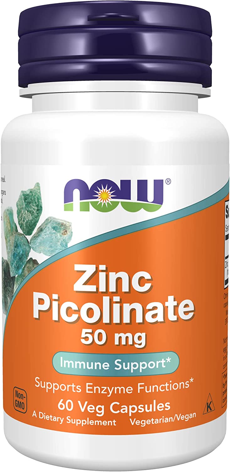 NOW Foods Zinc Picolinate, 50mg,  60 Capsules