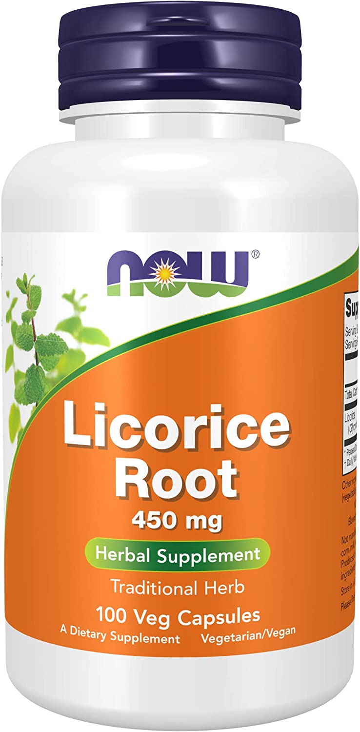 NOW Foods, Licorice Root 450mg,  Herbal Supplement - 100 Vcaps
