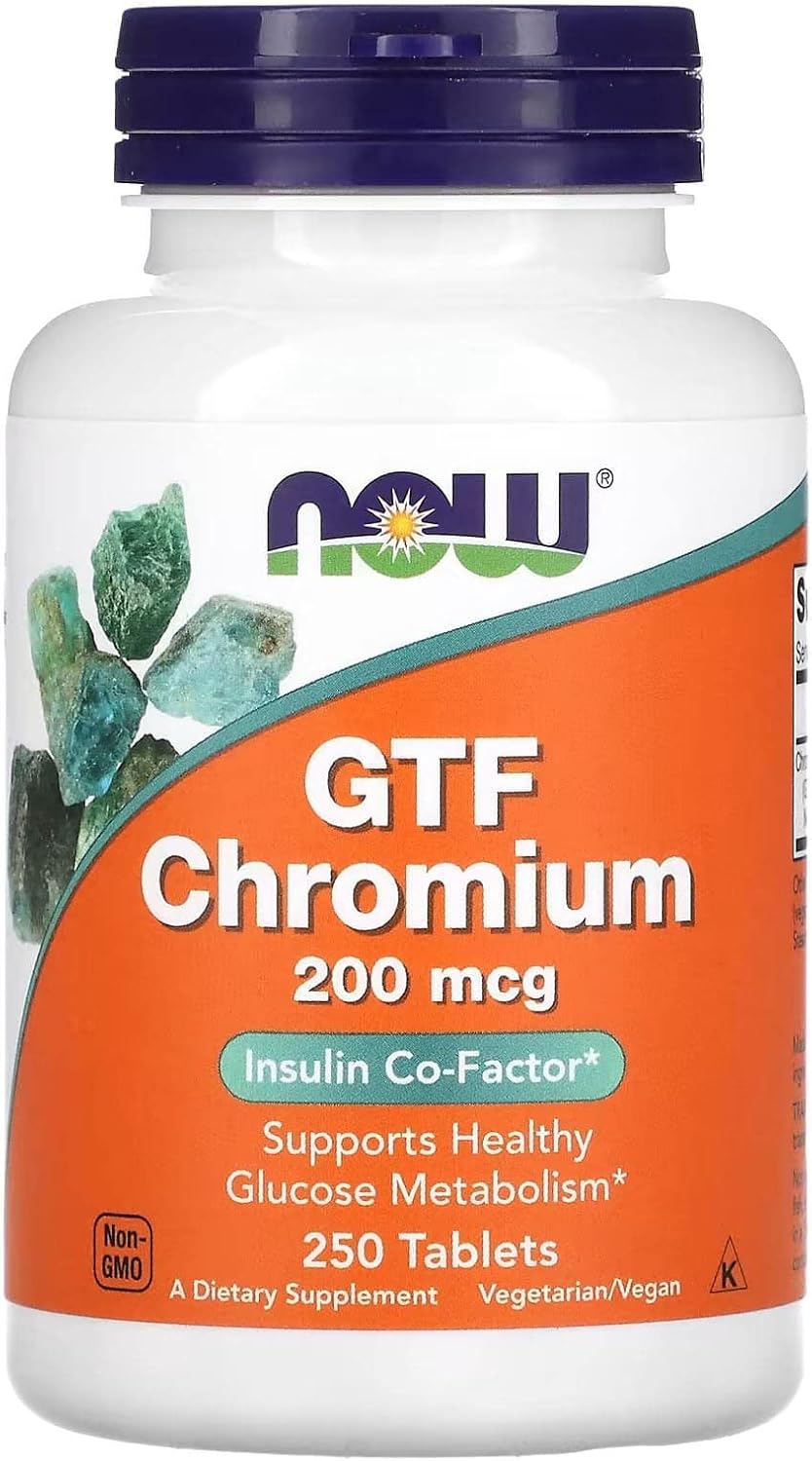 NOW GTF Chromium 200 mcg,250 Tablets